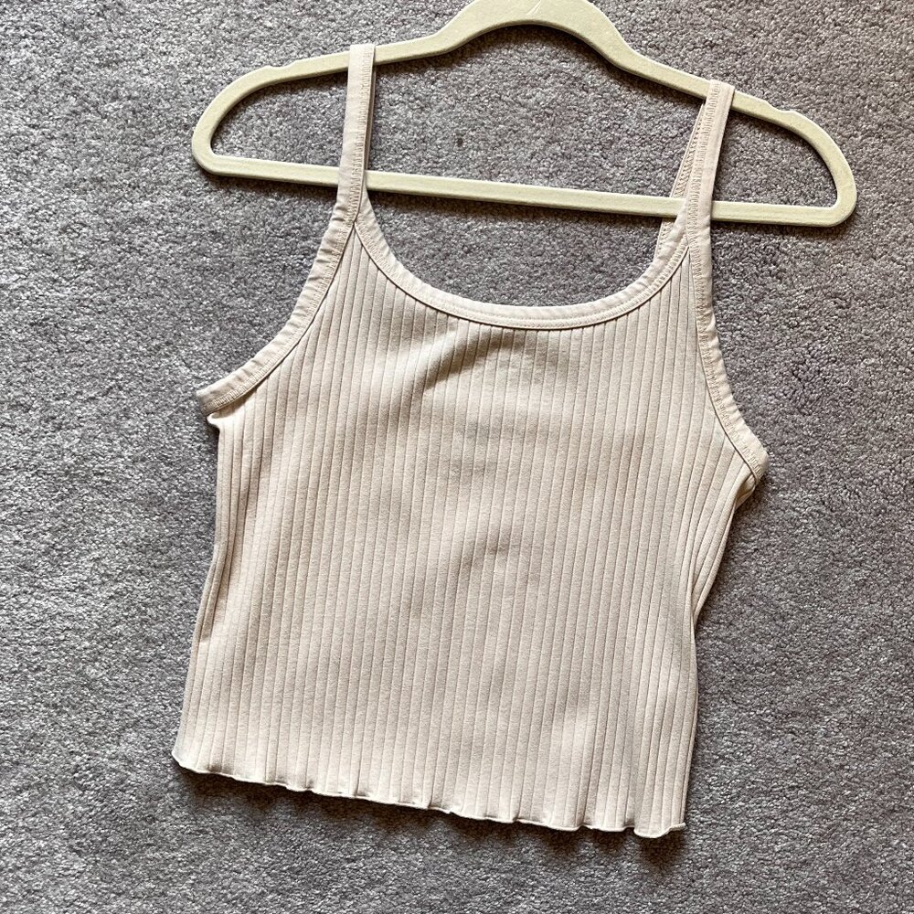 Old Navy Cream Crop Tank Top